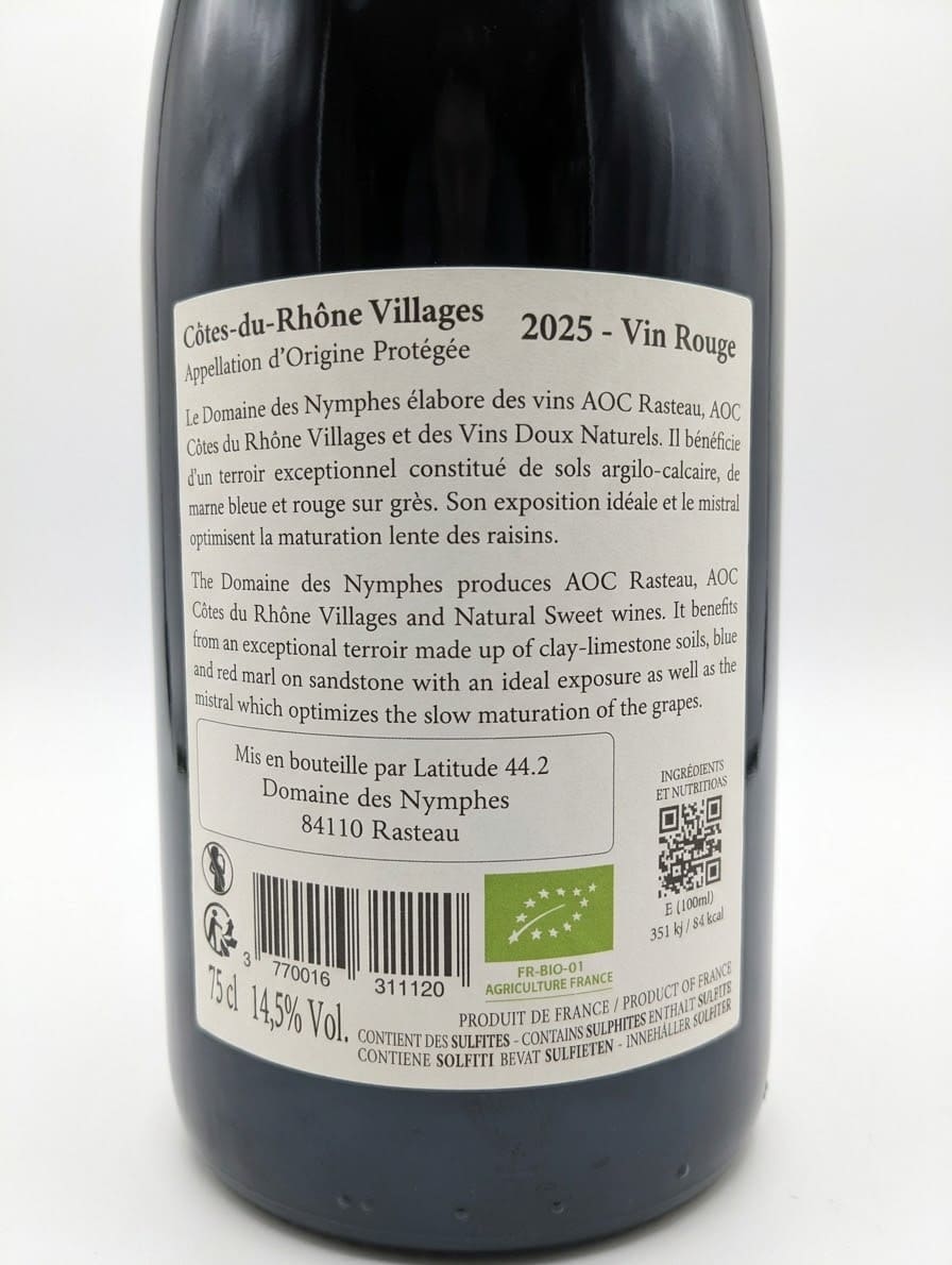 Côtes-du-Rhône Villages Rouge 2025 – Domaine des Nymphes